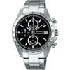 Мужские кварцевые часы Seiko с хронографом SBTR005 Черные 1/5 секунды Водонепроницаемые