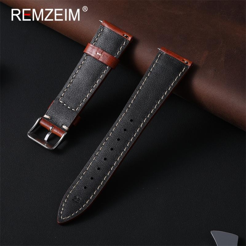 Quick Release Leather Watch Strap 18mm 19mm 20mm 21mm 22mm Universal Replacement Bracelet for Men Women Watchband Belt