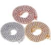 UWIN Classical 5A CZ Tennis Chain Necklace 2mm 3mm 4mm 5mm 8mm 1 Row Round CZ Tennis Necklace Hip Hop Icy Jewelry