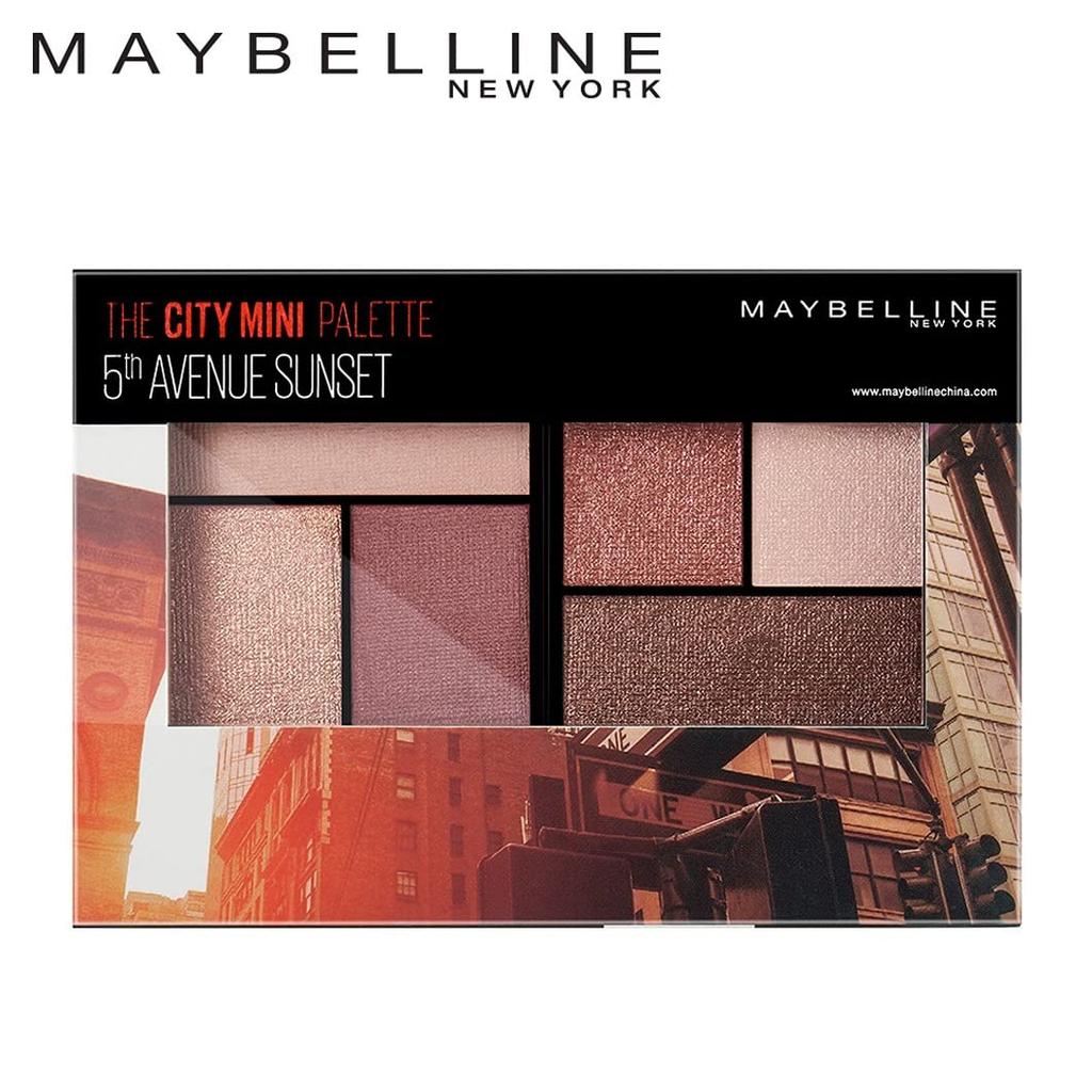 Maybelline New York The City Mini Eyeshadow Palette 5th Avenue Sunset 6 Blendable Shimmer Metallic Shades