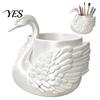 Stationery Storage Holder Elegant Swan Pen Holder, Durable PLA Pencil Organizer, Decorative Large Art Desktop Organizer Capacity Container for Makeup