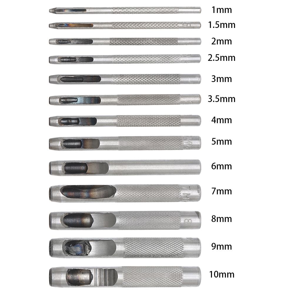 Auto Handcrafts Puncher Leathercraft Screw Carbon Steel Punching Hole Leather Tool Belt Hole Punch