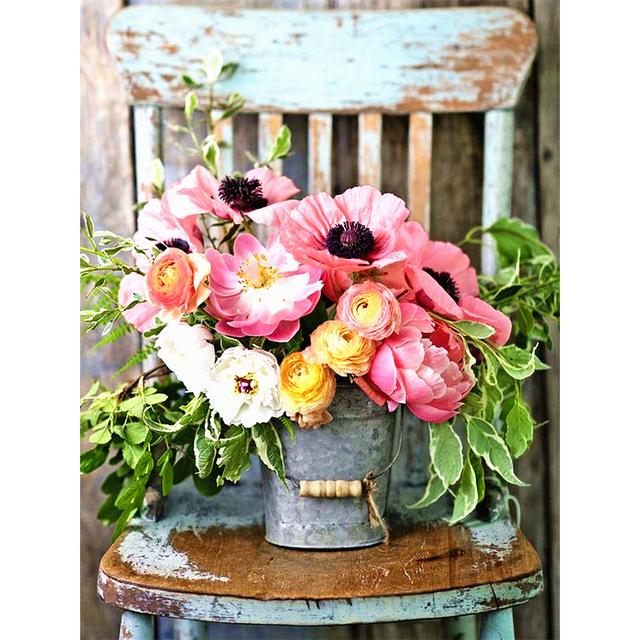 Алмазная картина, цветок, полная квадратная/круглая вышивка, цветочная Алмазная мозаика, вышивка крестиком, картина, стразы, алмазное искусство