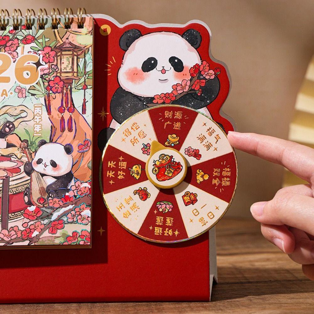 Double Coil Rotary Table Calendar Tear-away Flip Calendar New Year Desktop Calendar Office