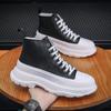 Thick Soled High Top Shoes Men's Fashion Genuine Leather Board Shoes Men Leather Original Versatile Casual Ankle Boots Sneakers