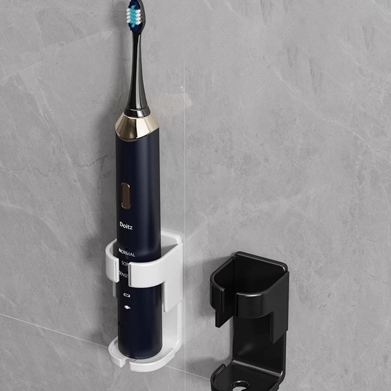 Wall Mounted Toothbrush Holder No Punching Electric Toothbrush Storage Rack Tooth Brush Base Space Saving Bathroom Organizer