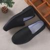 Мужские туфли Old Beijing Cloth Shoes - Мягкая подошва для улиц среднего и пожилого возраста, черные, без застежек