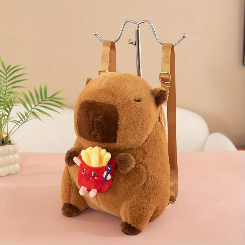Cute Capybara Plush Backpack for Children, Gift for Girls, Cute Backpack, Playful Accessory, Soft Texture Bag,Stuffed Animals