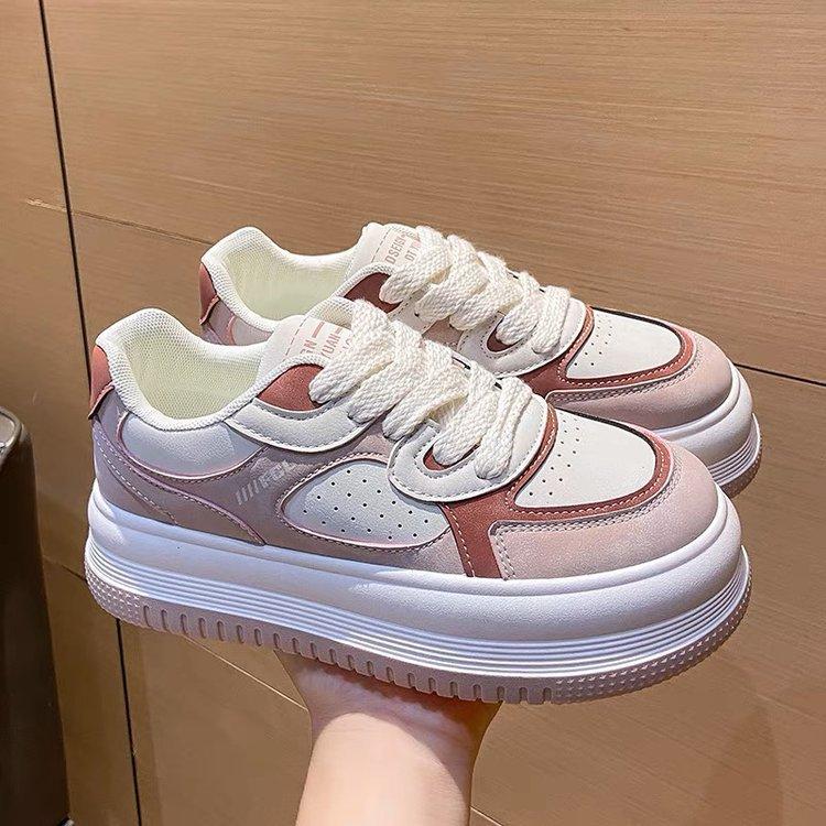 Инс корейская версия маленьких белых туфель женские 2025 осень новые студенческие кеды универсальная цветовая гамма туфли на платформе спортивная и повседневная обувь