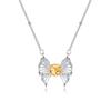 Butterfly natural crystal stone pendant s925 sterling silver necklace women's high-end peridot new Chinese jewelry fashion gift
