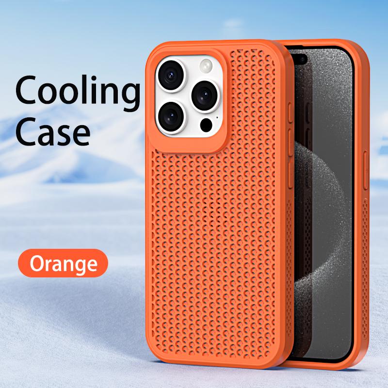 Охлаждающий чехол для телефона iPhone 14 14 Pro Max 15 Pro 11 12 13 Max с защитой от отпечатков пальцев и защитой задней камеры из сотовой сетки PP Shell