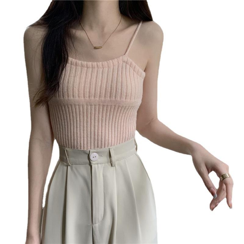 Дизайнерский жилет Sense Halter Vest для женщин, летняя новая корейская версия, подходящая для облегающего тела, на улице, в коротком топе Spice Girls