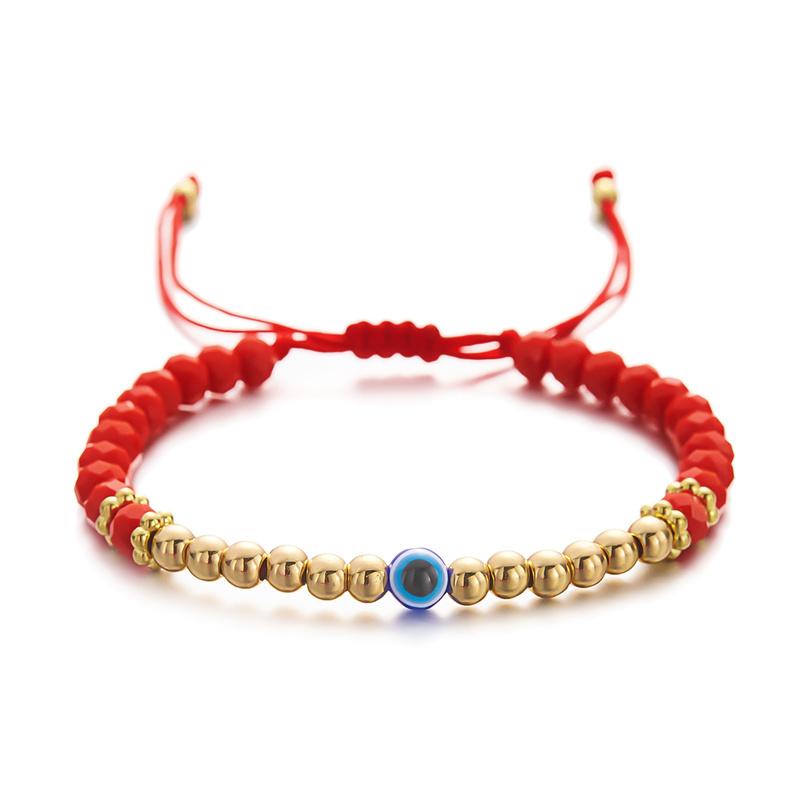 New In Evil Eye Red Crystal Bead Friendship Bracelet for Women Men Simple Handmade Braided Bracelet Friendship Jewelry Gift