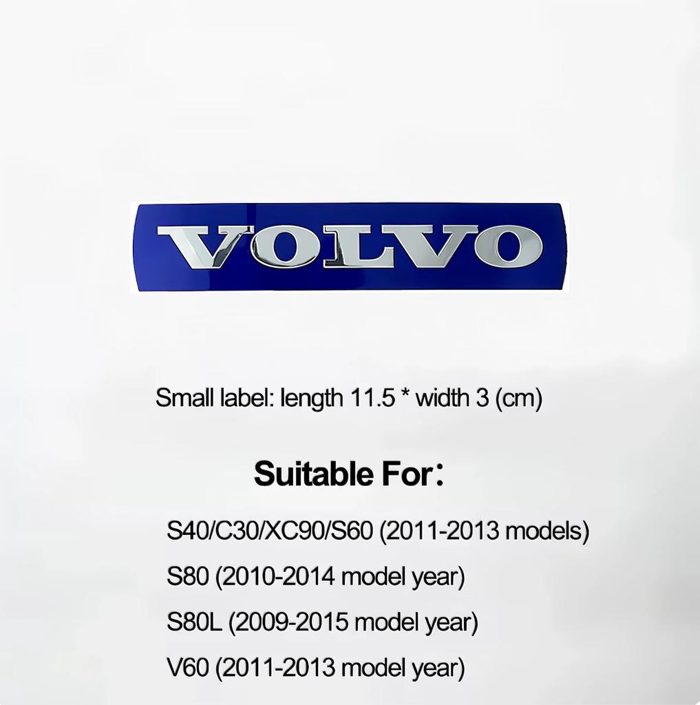 Car Front Grille Logo/Letter Decorative Badge Accessories/Steering Wheel Sticker Suitable For Volvo S80 XC60 V90 V60 XC90 S60 T5 YT5