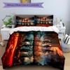 3Pcs Nighttime Urban Adventure Bedding Set Soft Fabric Duvet Cover Pillowcases Christmas Xmas Halloween Gift 1 Duvet Cover 2 Pillowcase S160
