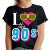 Love 90s Fancy Dress Costume Neon Festival Retro Womens T-Shirts Tee Top #TA-165