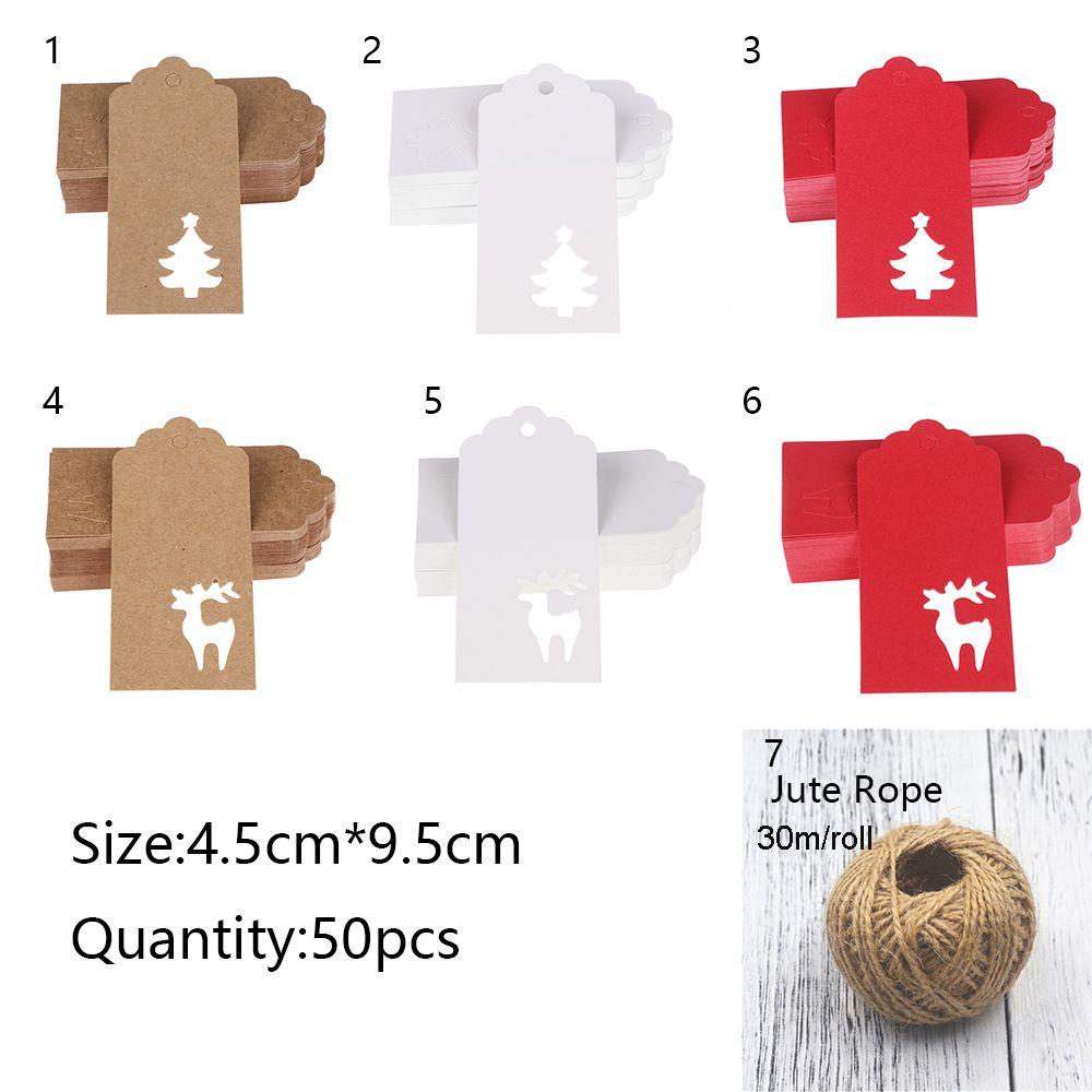 Рождественская елка Сделай сам Крафт-бумага Рождественское украшение Бирка для подарочной коробки Наклейка для пакета для конфет Этикетка для подарочной упаковки