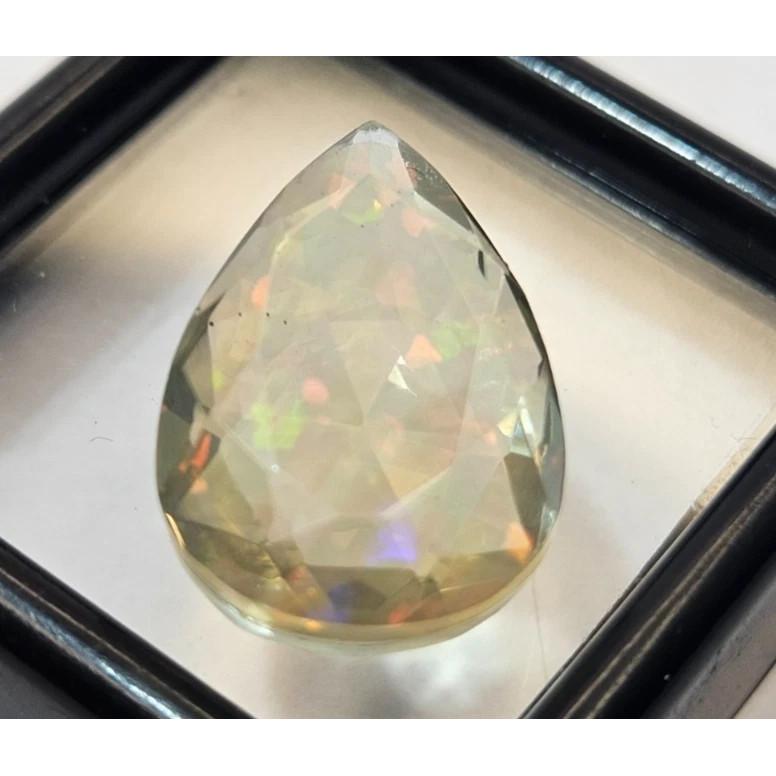 Certified Natural Multicolor Fire Opal Pear Cut 8+ Ct Beautiful Loose Gemstone