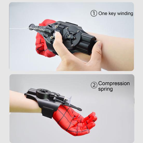 Электрический пусковой механизм Yousheng для паутины с присосками для перчаток, магнитами, отверткой, перезаряжаемый детский нитестрел, игрушка для метания паутины, подарок киноманам