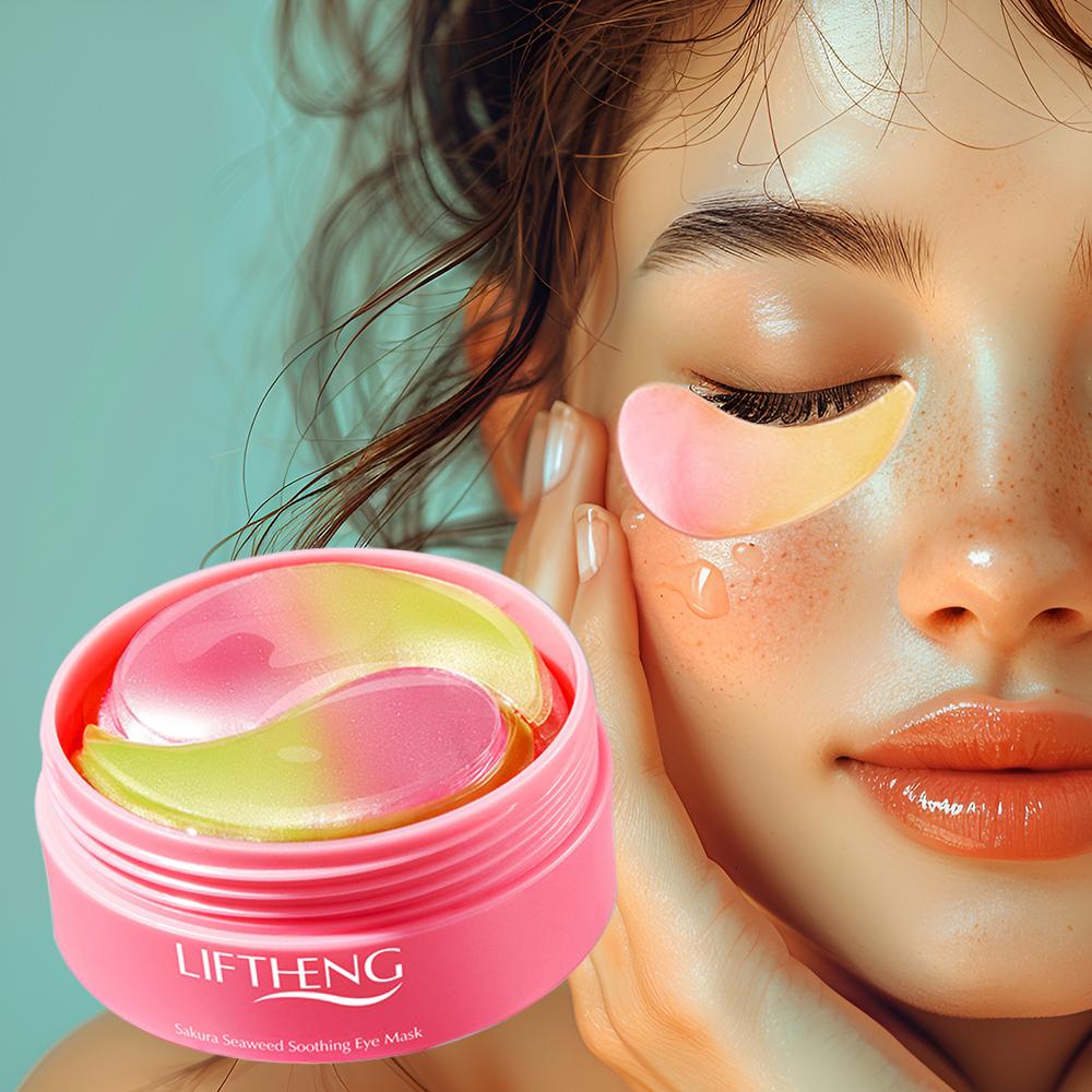 Маски для глаз с водорослями Cherry Blossom LIFTHENG 60 шт./бутылка