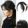 2PC Synthetic Natural Hairpin In Bangs Front Side Bangs Extensions Fake Fringe Hair Clip In Bangs Hair For Women Daily Wear