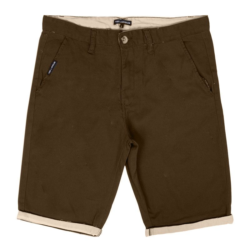 Мужские шорты-бермуды обычного кроя с отворотом TED LAPIDUS