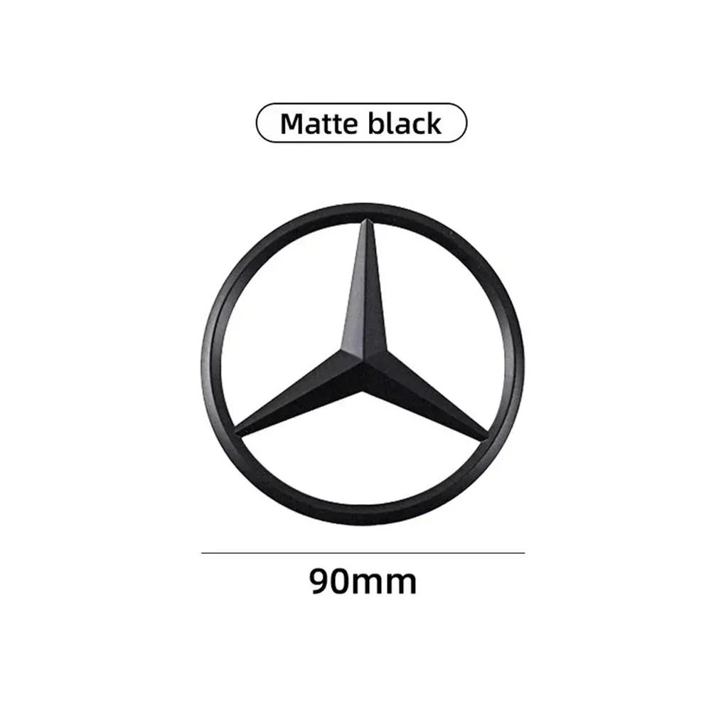 90mm Car Rear Trunk Middle Badge Emblem Sticker Decal Mercedes Benz AMG W203 W211 W204 W210 W212 Cla W205 W213 CLA CLK CLS ML