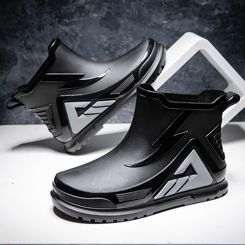 Мужская рабочая обувь для повара, водонепроницаемые маслостойкие кухонные рабочие ботинки для повара, нескользящие непромокаемые ботильоны, мужская защитная обувь для отеля, ресторана