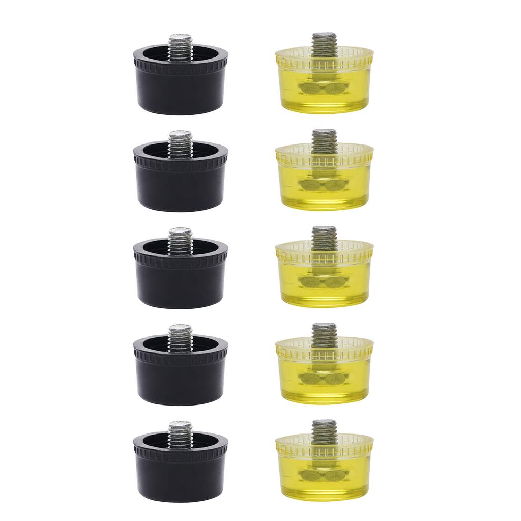 Многоцелевой набор сменных резиновых головок для молотка 25 мм/30 мм/35 мм/40 мм/45 мм, подходит для установки и ремонта пластиковых молотков