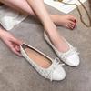 Fashion Plus Size 44 Ballerina Flats Round Toe Shoes Woman Tweed Comfortable Slip On Flat Shoes Ladies Maternity Shoes Zapatos Loafers