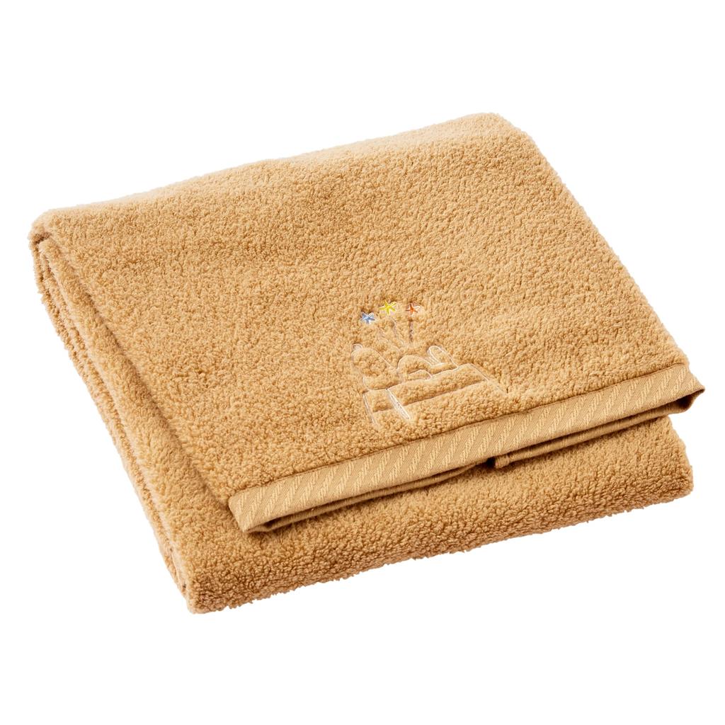 Nishikawa Snoopy Bath Soft and Fluffy with Hollow Yarn for Lightweight and Features Embroidered Product Watairo XT14376600 Towel, 60x120cm, Washable,