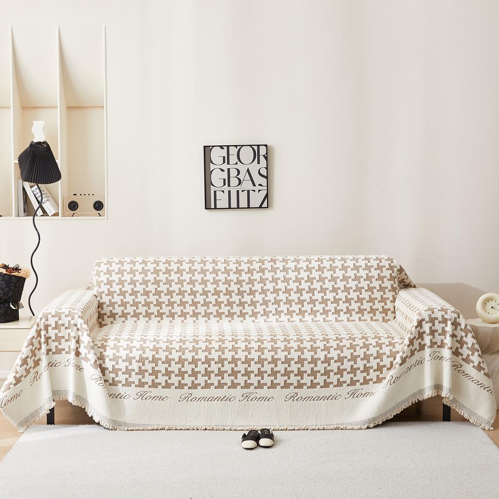 Полотенце для дивана с рисунком «гусиные лапки», универсальное эластичное покрывало для дивана Four Seasons, универсальное цельное полное покрытие, чехол для дивана с защитой от кошачьих царапин