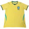 Mens Brazil Home Soccer Jersey Short Sleeve Football Uniform Bamboo Fiber Sportswear