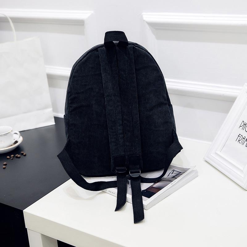 Women Backpack Corduroy Casual Backpack School Bag Teenage Girls Vintage Laptop Bag