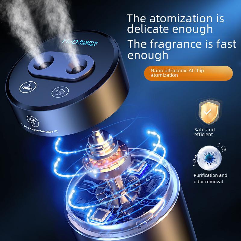 Умный беспроводной увлажнитель с двойным распылителем и ароматерапией