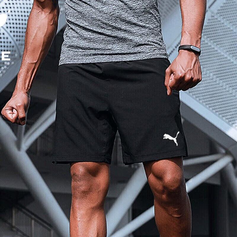 Puma Спортивные повседневные одноцветные шорты для бега для фитнеса Мужские шорты черные 586709-51