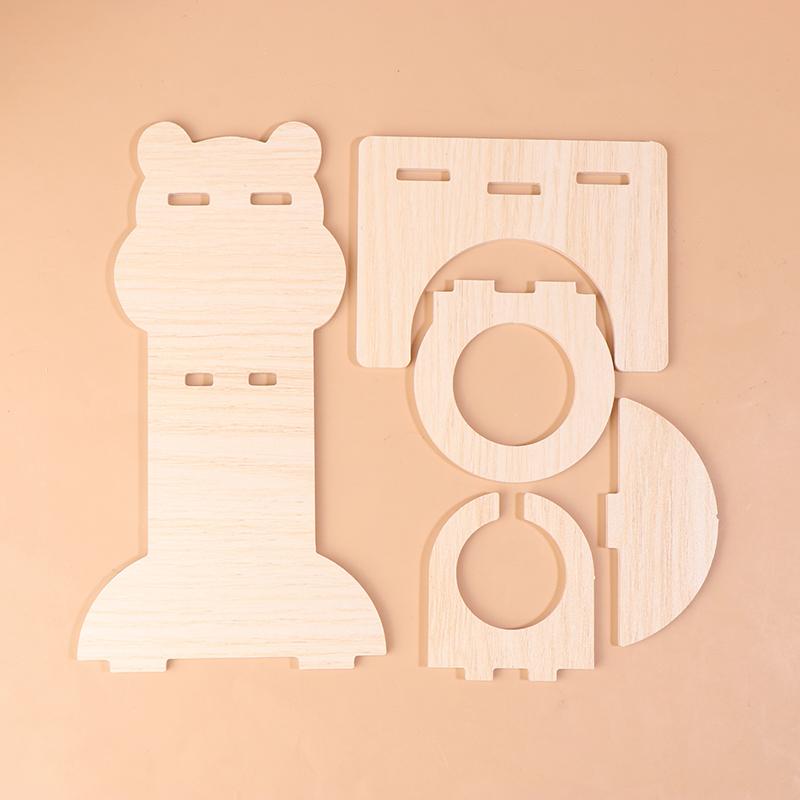 Набор из 2 шт. Подставка для шара для хомяка и бутылки для воды, вертикальный держатель для бутылки для воды из массива дерева, ветка с цветами, диспенсер для воды для мыши