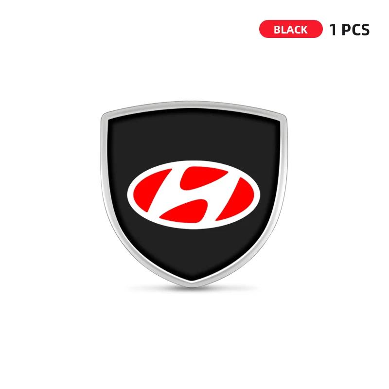 3D Metal Shield Emblem Car Window Body Side Badge Stickers For Hyundai Tucson IX35 I30 I20 Kona Coupe Veloster I40 Getz ZZ35