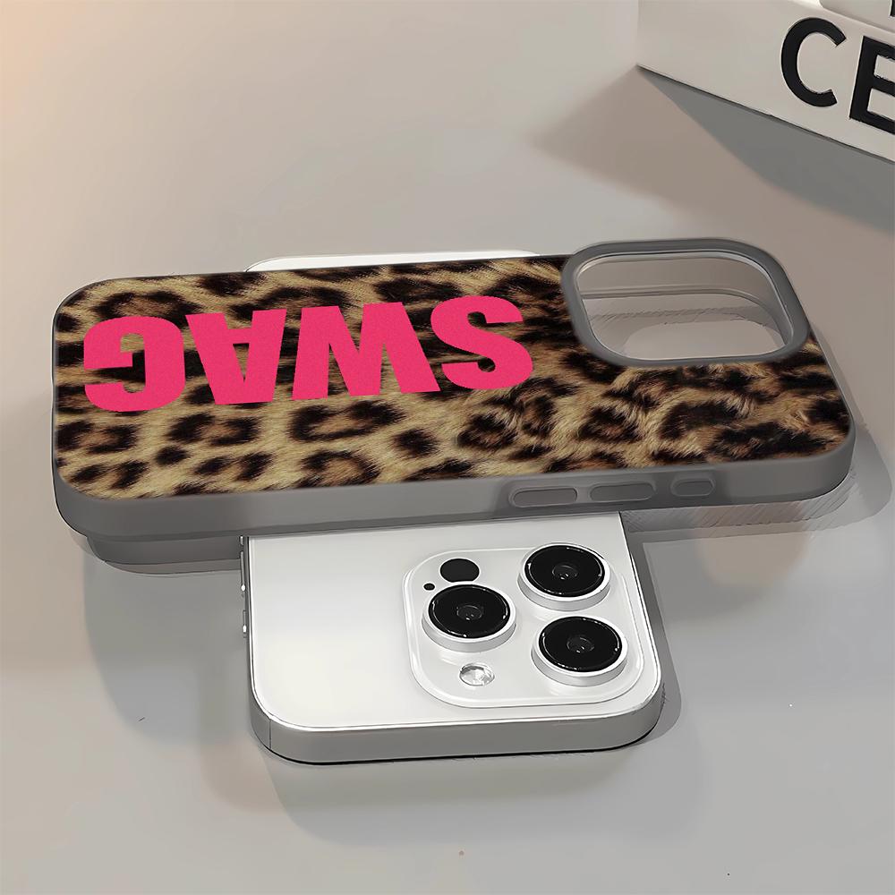 SWAG Добавьте чехол для телефона с леопардовым принтом для IPhone 17 Чехол IPhone 16 Pro Max 11 15 14 12 17 Pro Max 7 8 Plus Air Силиконовый Мягкий Чехол