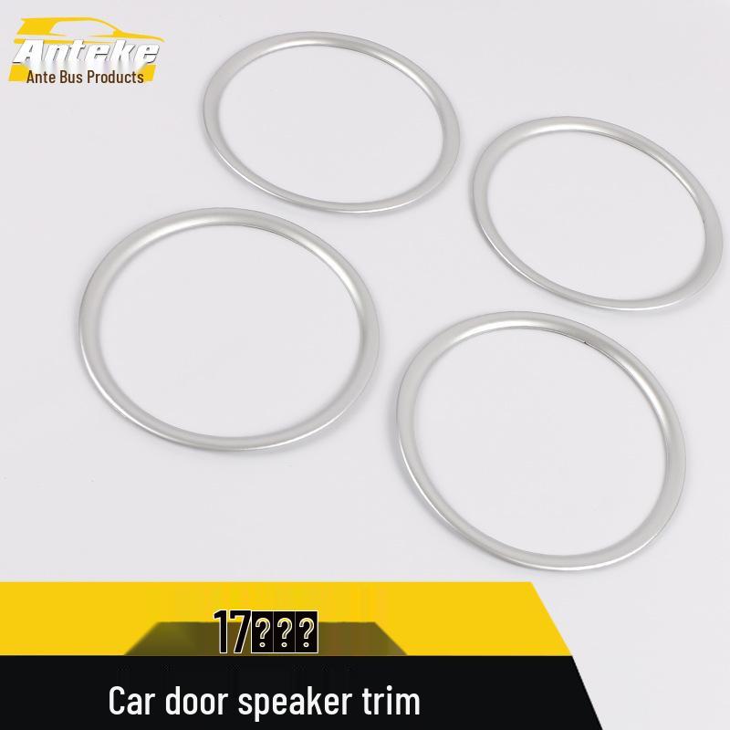 Compatible with 17 Ford Kuga Models, This Door Speaker Box Decorative Frame Features a Bright Ring Electroplated Speaker Cover.
