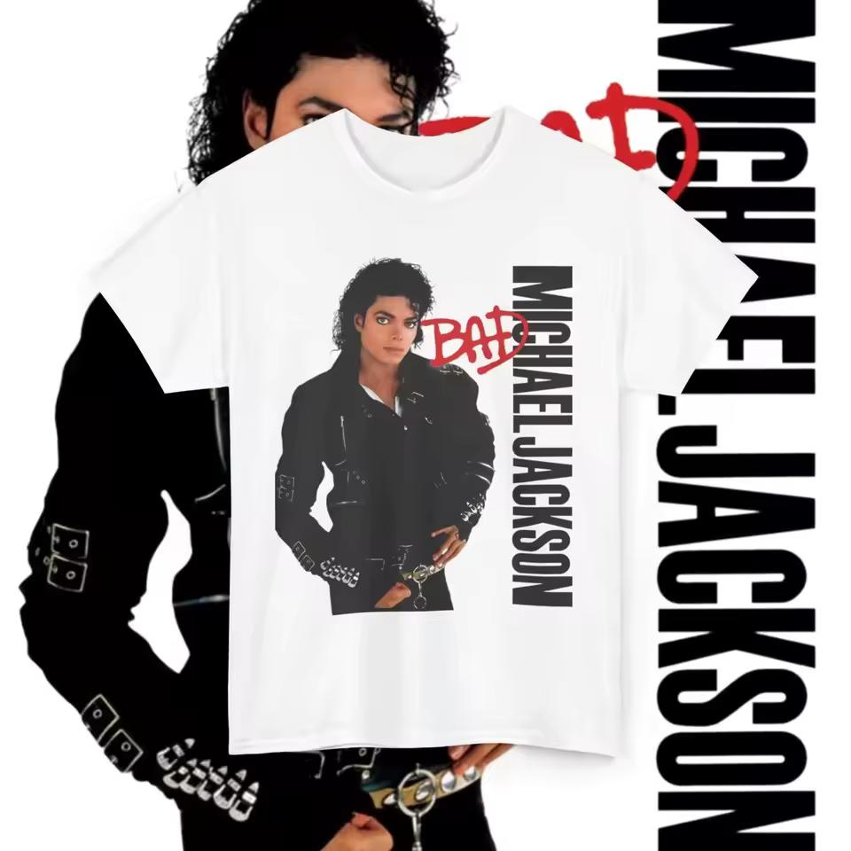 2026 Черный или Белый - Майкл Джексон MJ Новая Мужская Одежда Футболка Хлопок Короткий Рукав Y2k Популярная Модная Футболка Летняя Футболка
