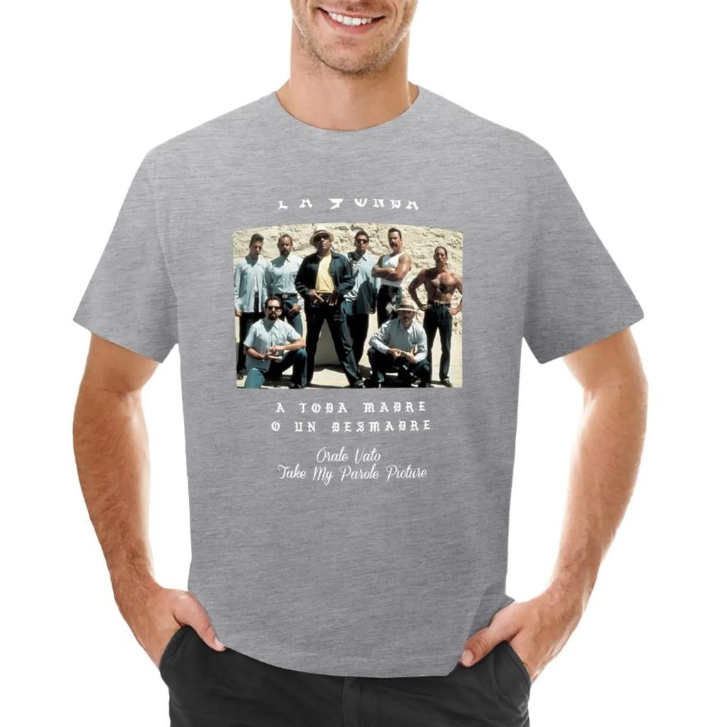 La Onda Кровь за кровь ограниченное издание Vatos Locos редкая коллекция Футболка аниме черные мужские высокие футболки