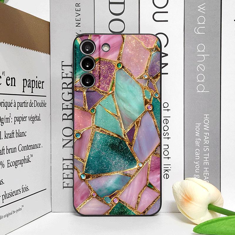Винтажный Чехол для Телефона с Печатью Текстуры Зеленого Мрамора Art для OPPO Reno 13 12F 11 10 Pro Plus FindX5 X3 Lite X7 PRO Матовый Мягкий Чехол