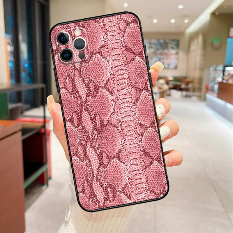 Чехол для телефона с принтом под змеиную кожу Для iPhone 17 16 15 14 13 11 12 Pro Max mini 16 Plus 16e 17 Air Защитная крышка
