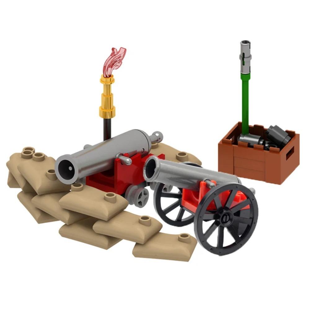 MOC Военные Строительные Блоки Фигурка Солдат Наполеоновских Войн Аксессуары Оружие Пушка Мешок с Песком Армия Пират Мини Кирпичик подарок X003 Сделай Сам