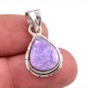 Подвеска из натурального драгоценного камня чароит, ручная работа, из стерлингового серебра 925 пробы, 1,25 дюйма, D9J43