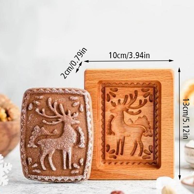3D деревянные формы для печенья, форма для печенья из семян сосны и розы