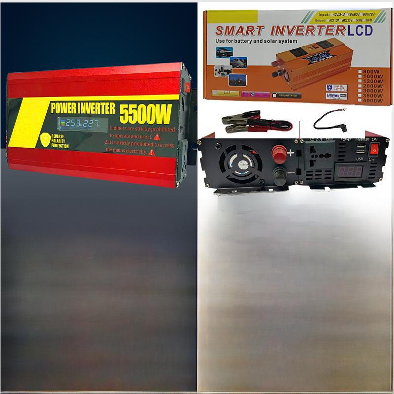 Универсальный автомобильный инвертор 12 В/24 В в 220 В, 4000 Вт/5000 Вт аккумуляторный наружный источник питания