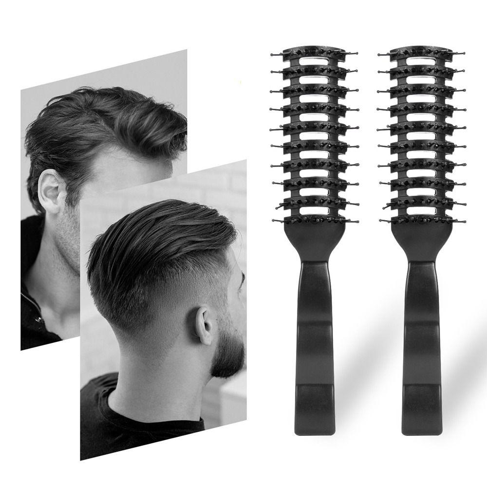 Plastic Detangling Vent Brush Professional Massage Ribs Hair Comb Anti-static Heat Comb  Men/Boy