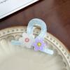 Trendy Floral Hair Claw Clip In Multiple Color Options For Chic Casual Looks